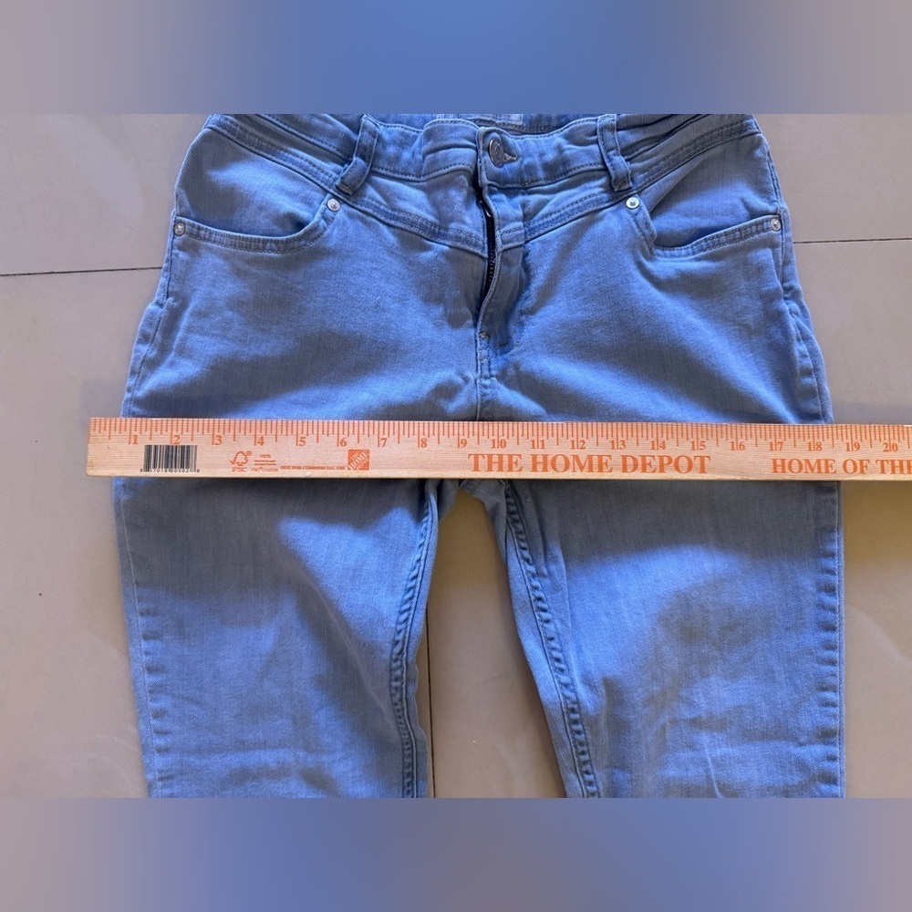 Free people jenas light Blue Distressed Jeans size 29 W pocket zipper - Picture 10 of 13